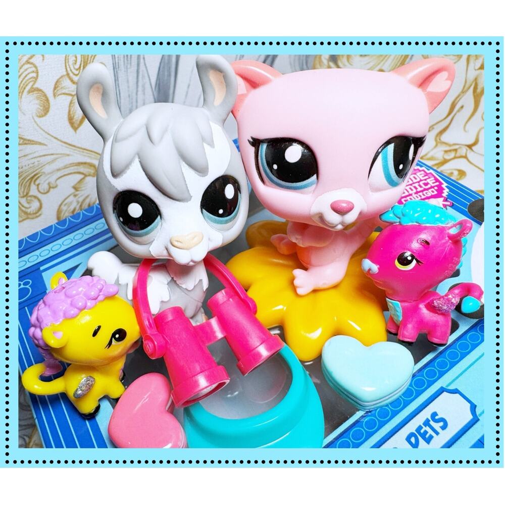Authentic Littlest Pet Shop LPS G7 #28 #32 Llama Possum Pet Pairs Hide N' Seek